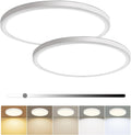 White Round LED Ceiling Light 16 Inch 2 Pack