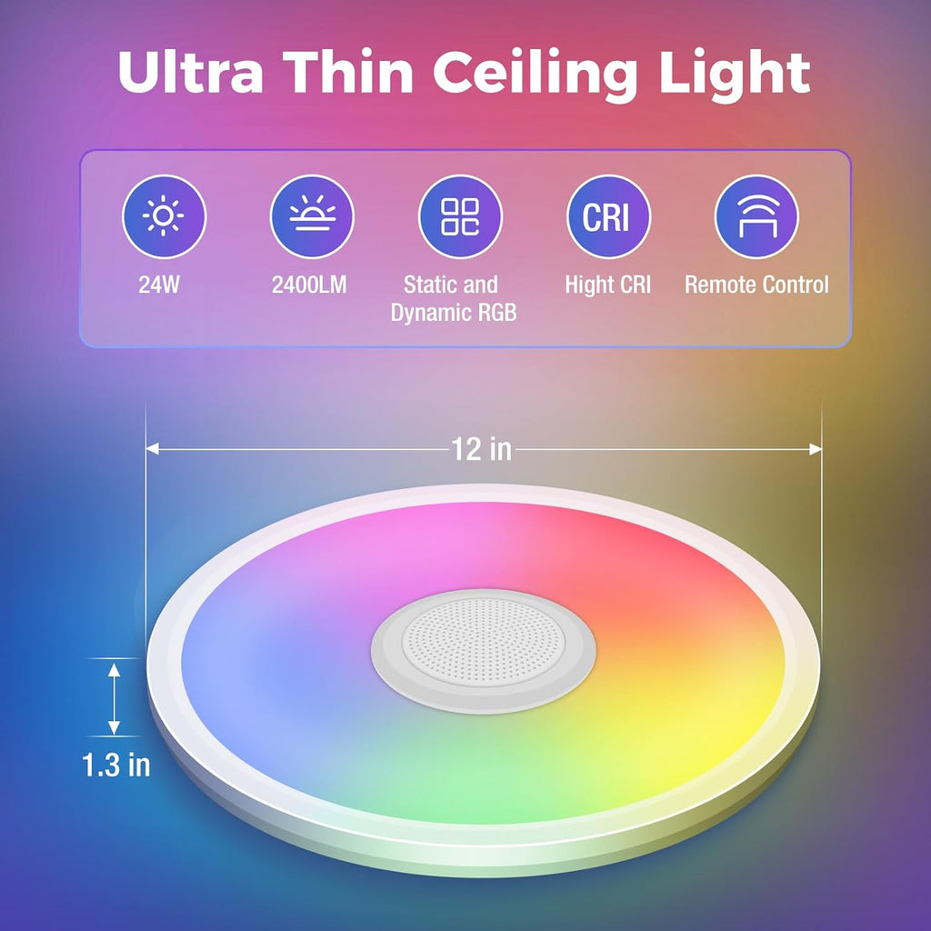 Ceiling Light Bluetooth Speaker 12 Inch