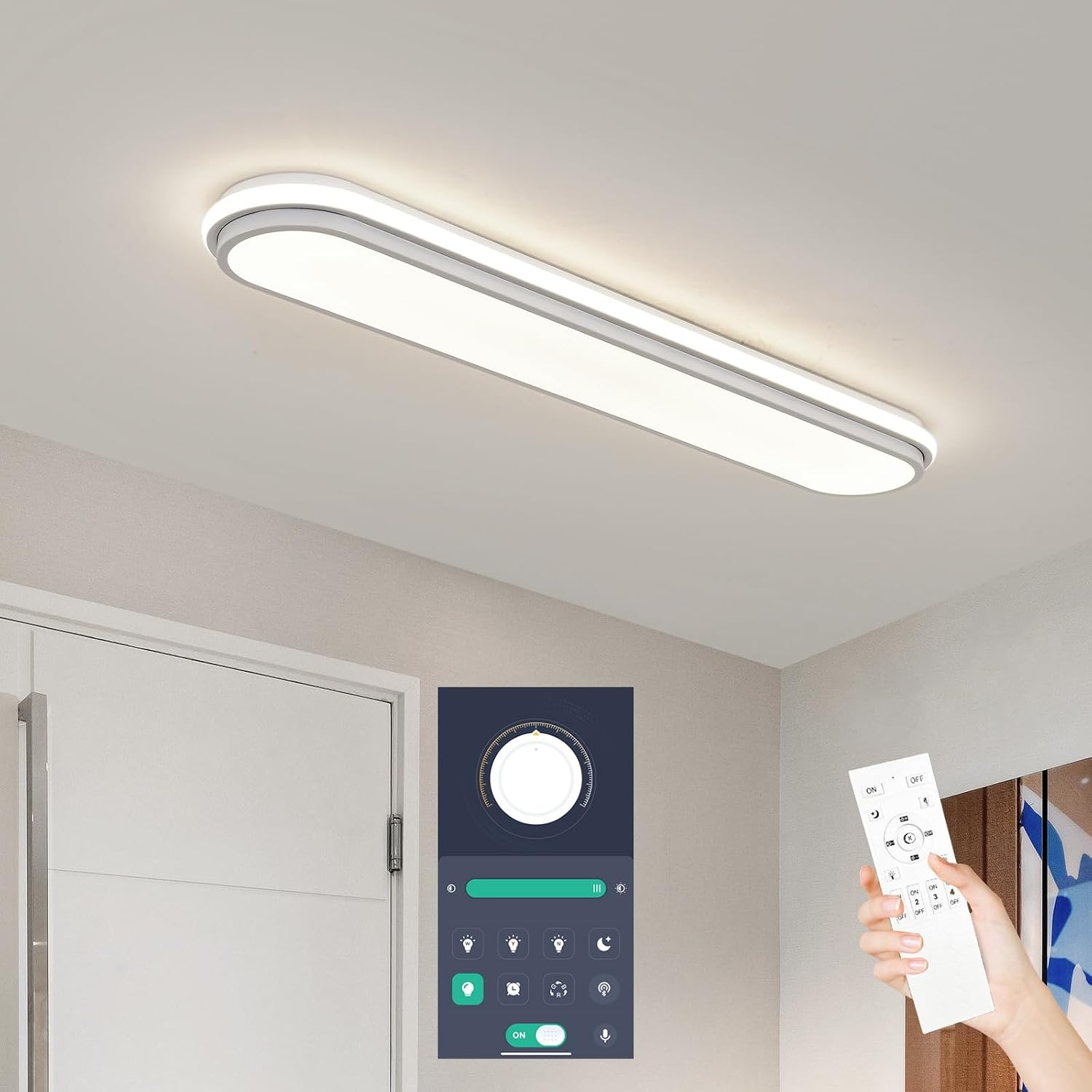 Linear LED Flush Mount Ceiling Light 55W