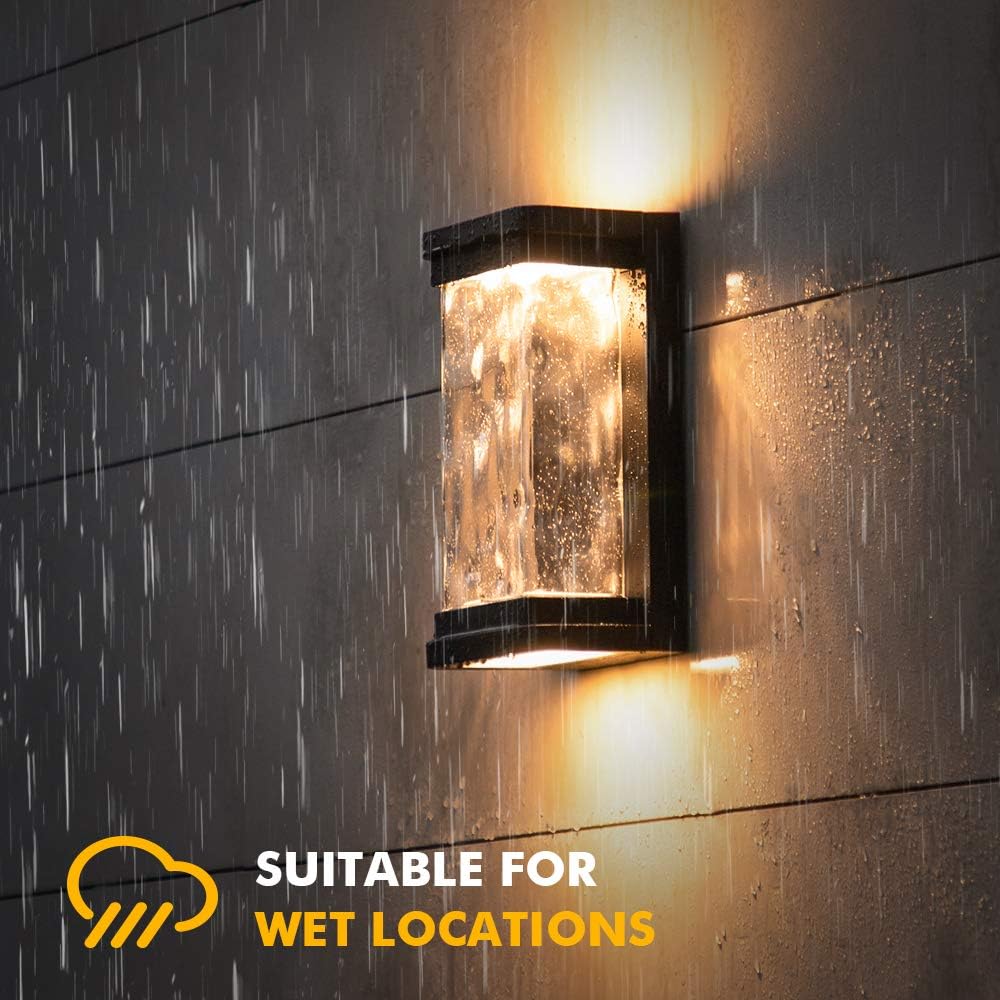 Outdoor Wall Lantern Matte Black 3000K