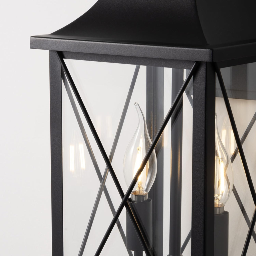 Outdoor Porch Wall Light Matte Black 2 Pack