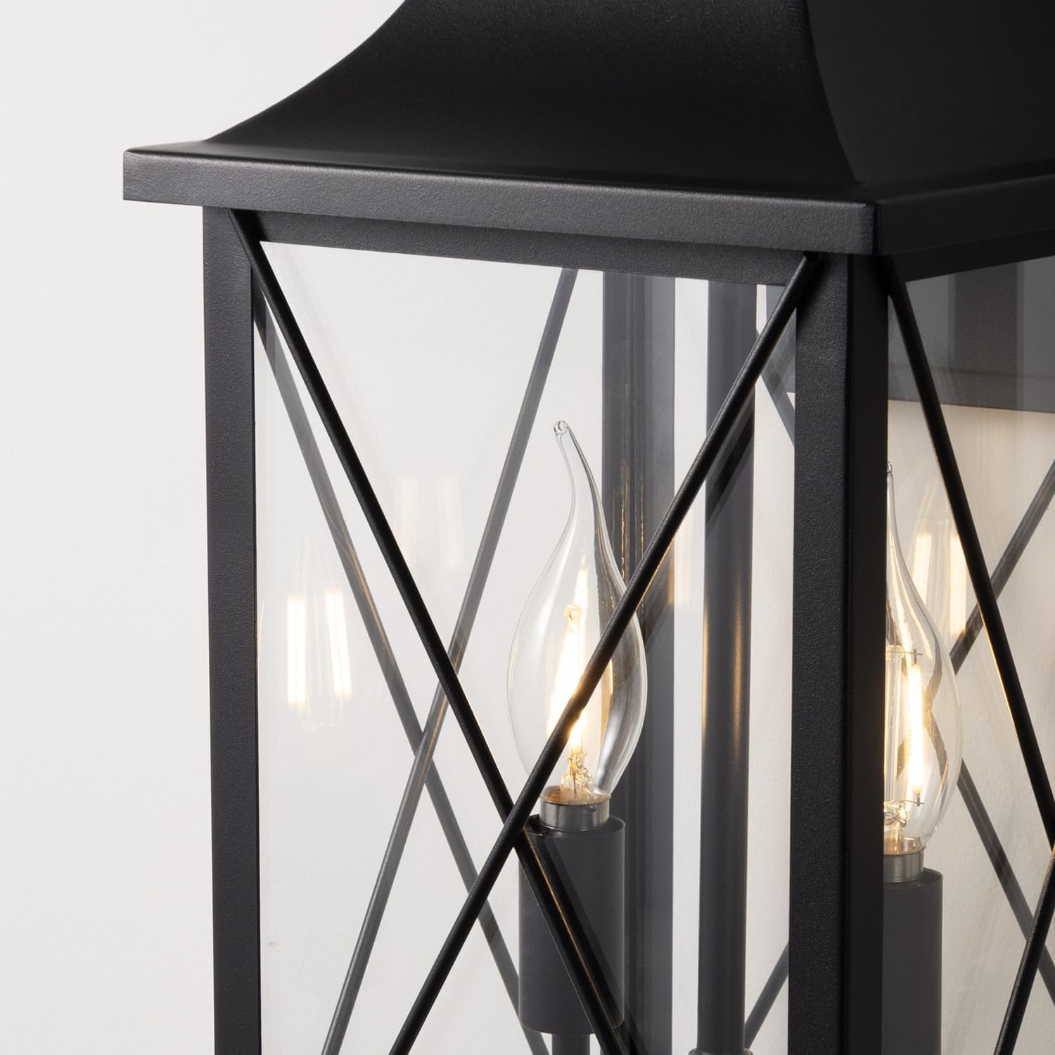Outdoor Porch Wall Light Matte Black 2 Pack