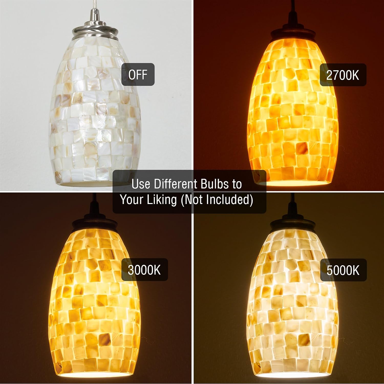 Home Coast Shell Mini Pendant Light 9 Inch