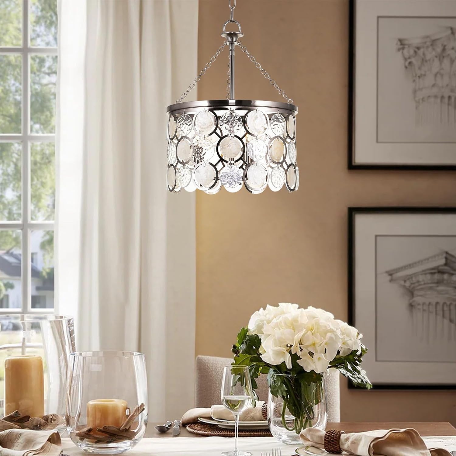 Home Estelle Coastal Pendant Light 18 Inch