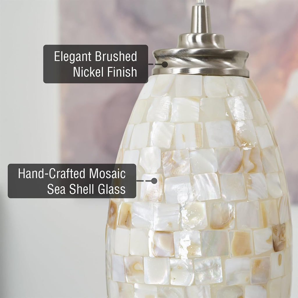 Home Coast Shell Mini Pendant Light 9 Inch