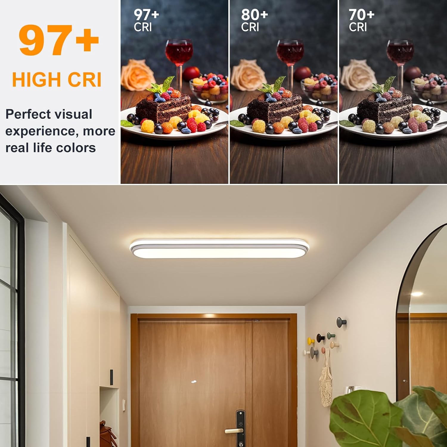 Linear LED Flush Mount Ceiling Light 55W