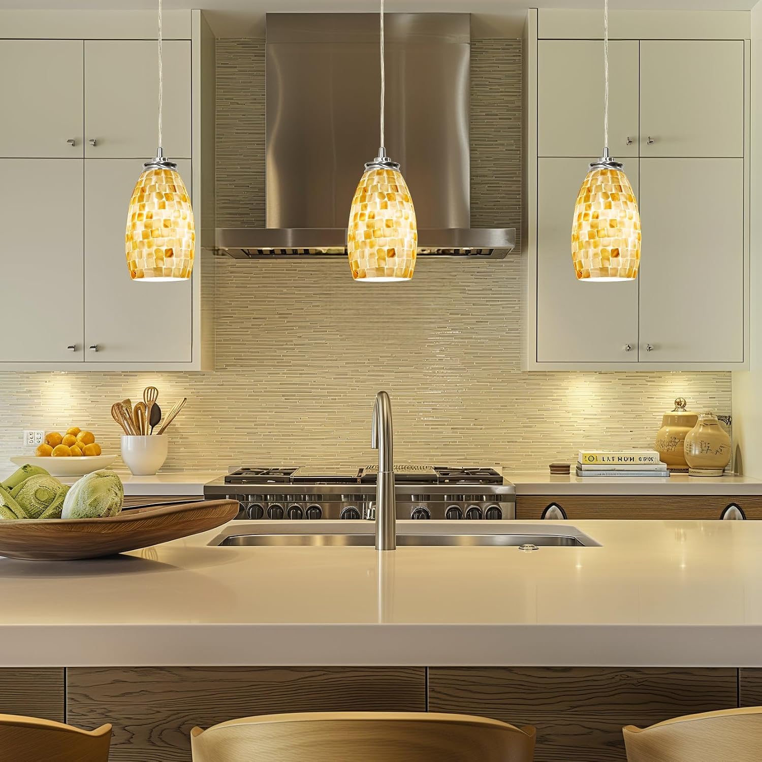 Home Coast Shell Mini Pendant Light 9 Inch