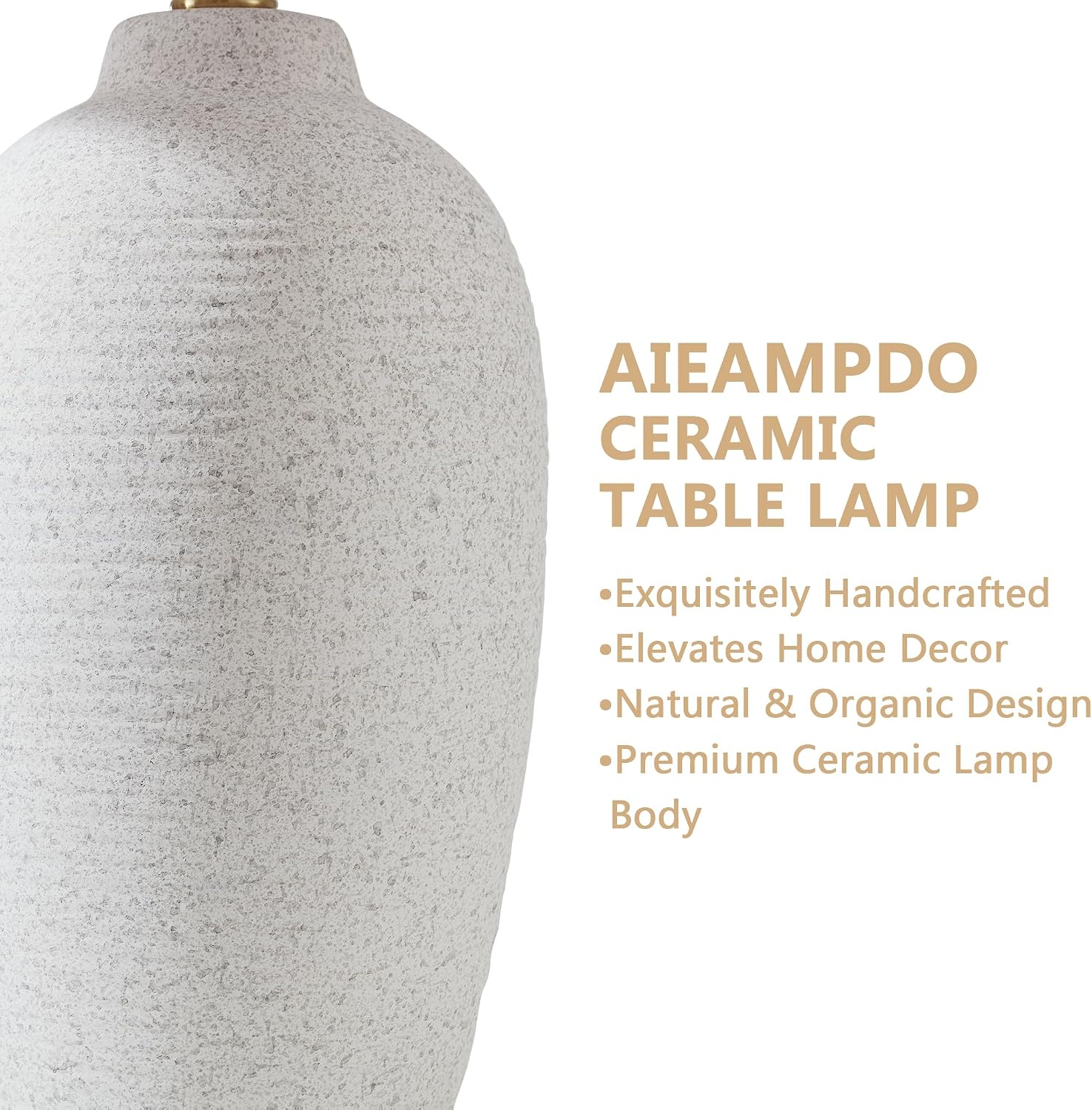 Ceramic Farmhouse Table Lamp 25 Inch